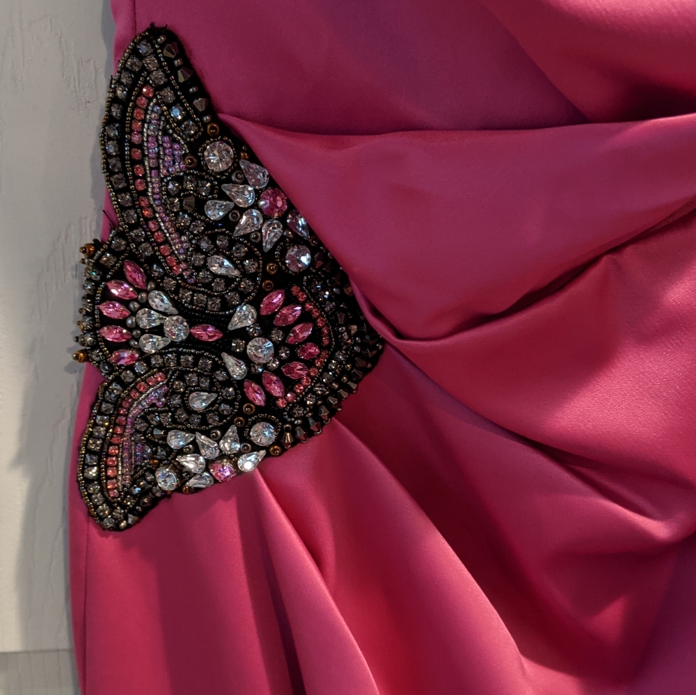 NWT one shoulder pink dress - Picture 2 of 4